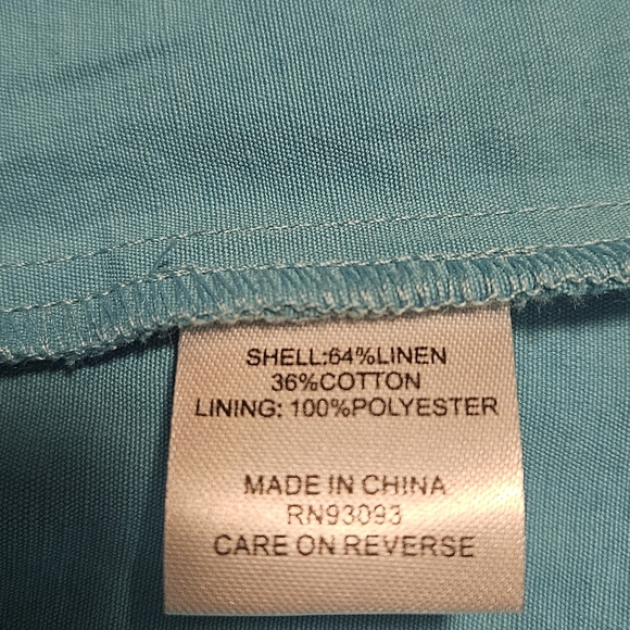 NWT Tyler Boe Linen Blend Stella Dress: Color- Seaside: Size- XL - Picture 12 of 14